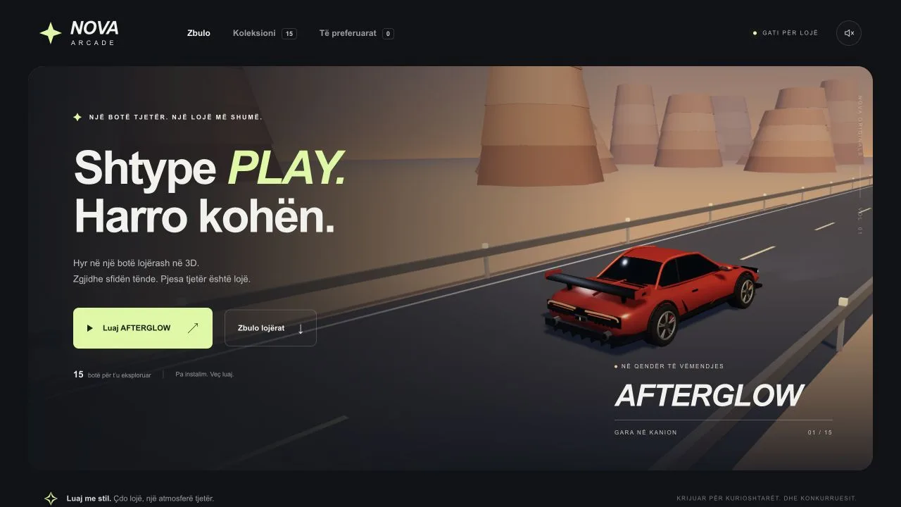 NOVA Arcade product interface