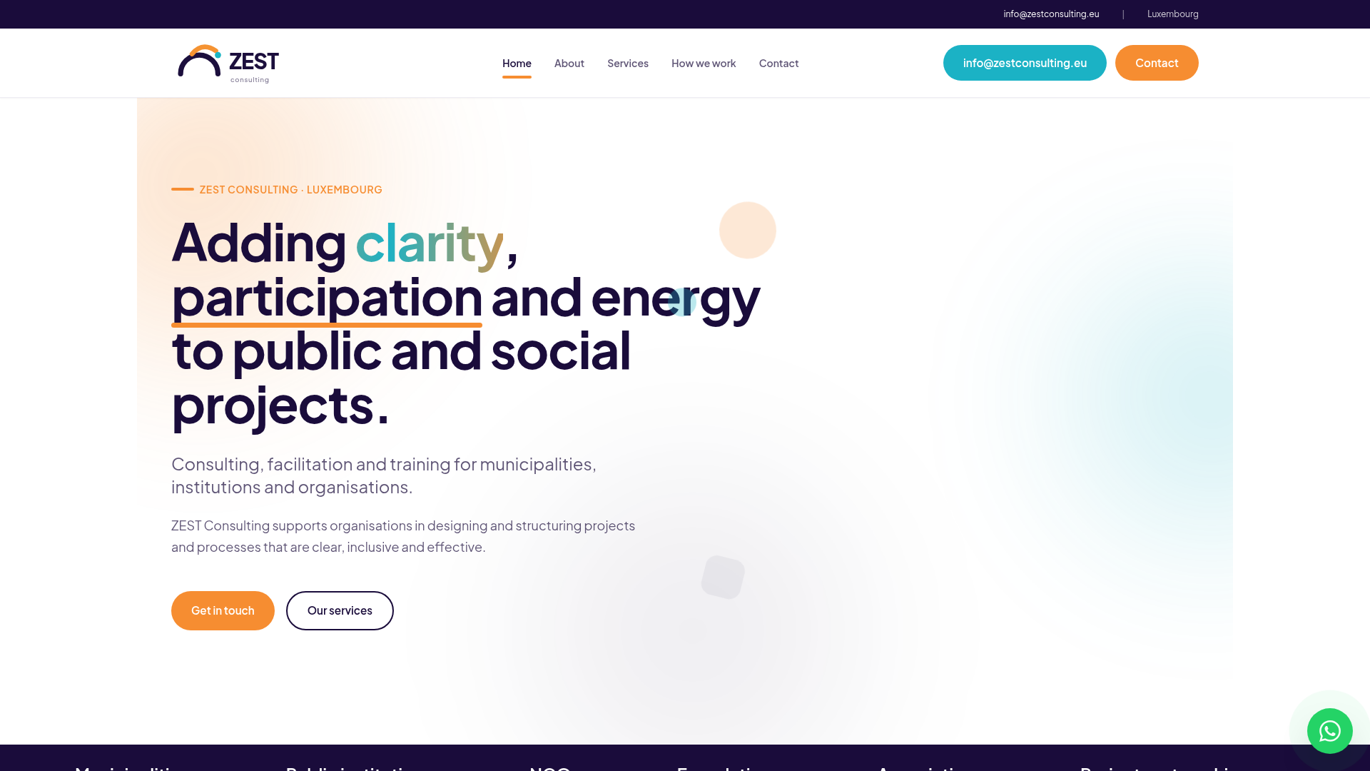 ZEST Consulting website preview